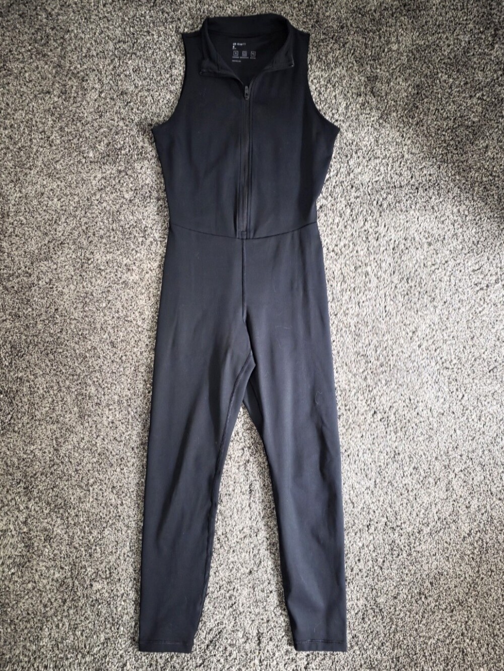 GapFit Power Half-Zip Exercise Jumpsuit Black Small